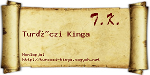 Turóczi Kinga névjegykártya