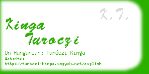 kinga turoczi business card